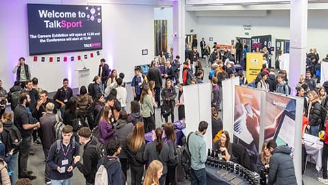 A shot of room filled with people at Talk Sport Conference 2025.